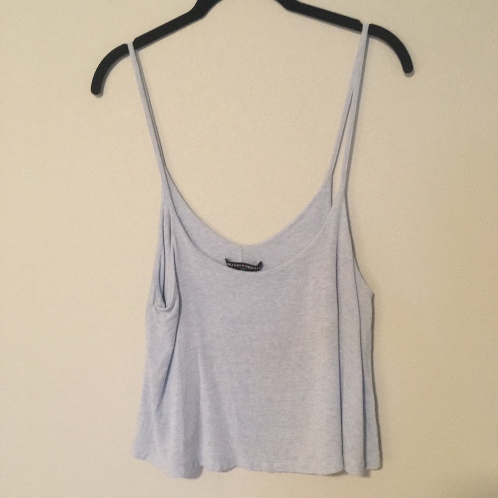 Brandy Melville Light Blue Crop Top SMALL - Picture 1 of 3